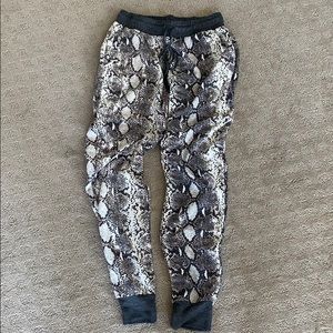 Snakeskin joggers